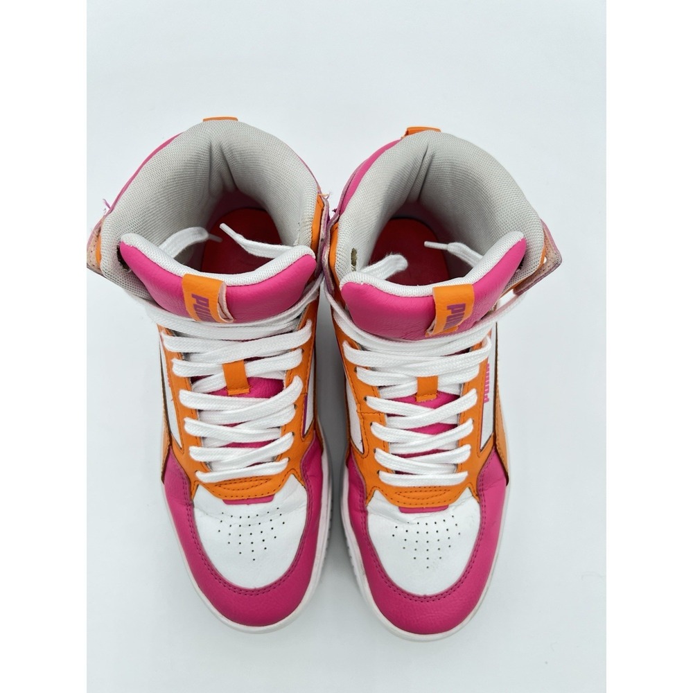 PUMA Carina Mid Women's White Pink Orange High Top Sneakers Size 8.5 - Picture 7 of 10